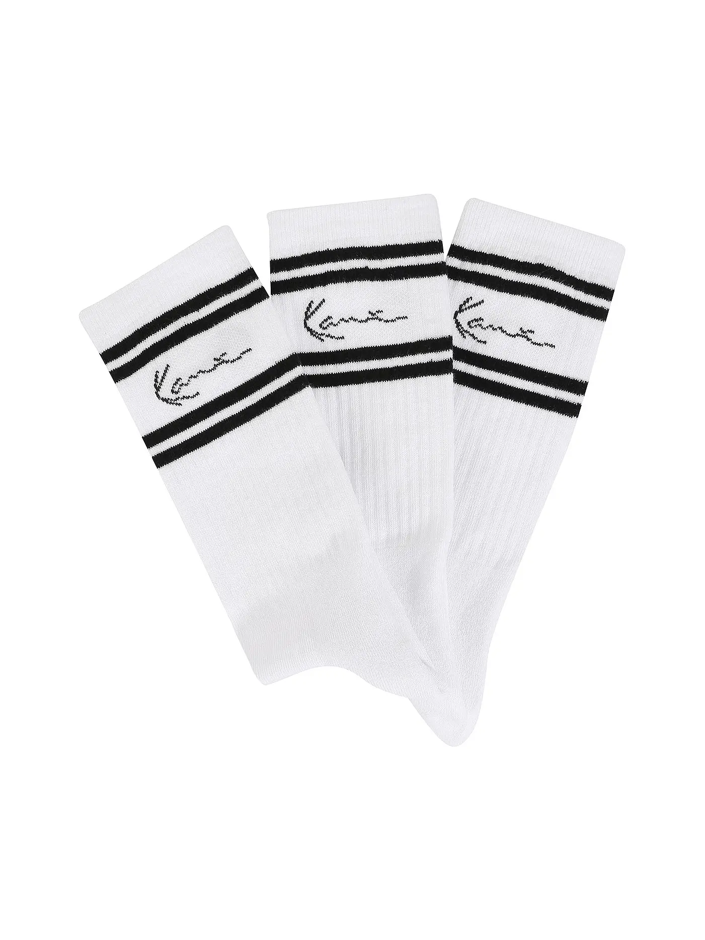 KARL KANI | Socken Signature Stripe 3-er Pkg. white black | 